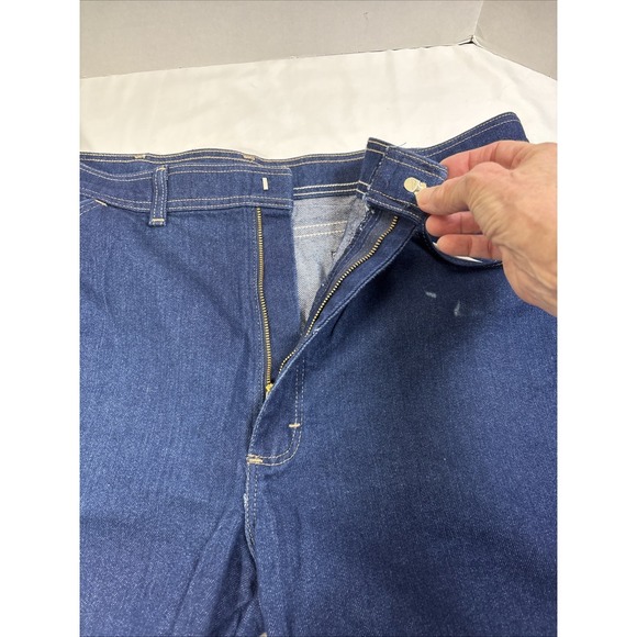 Vtg Wrangler Men's 40x29 Regular Fit Blue Denim Jeans Straight Leg USA 85498PS - Picture 3 of 7